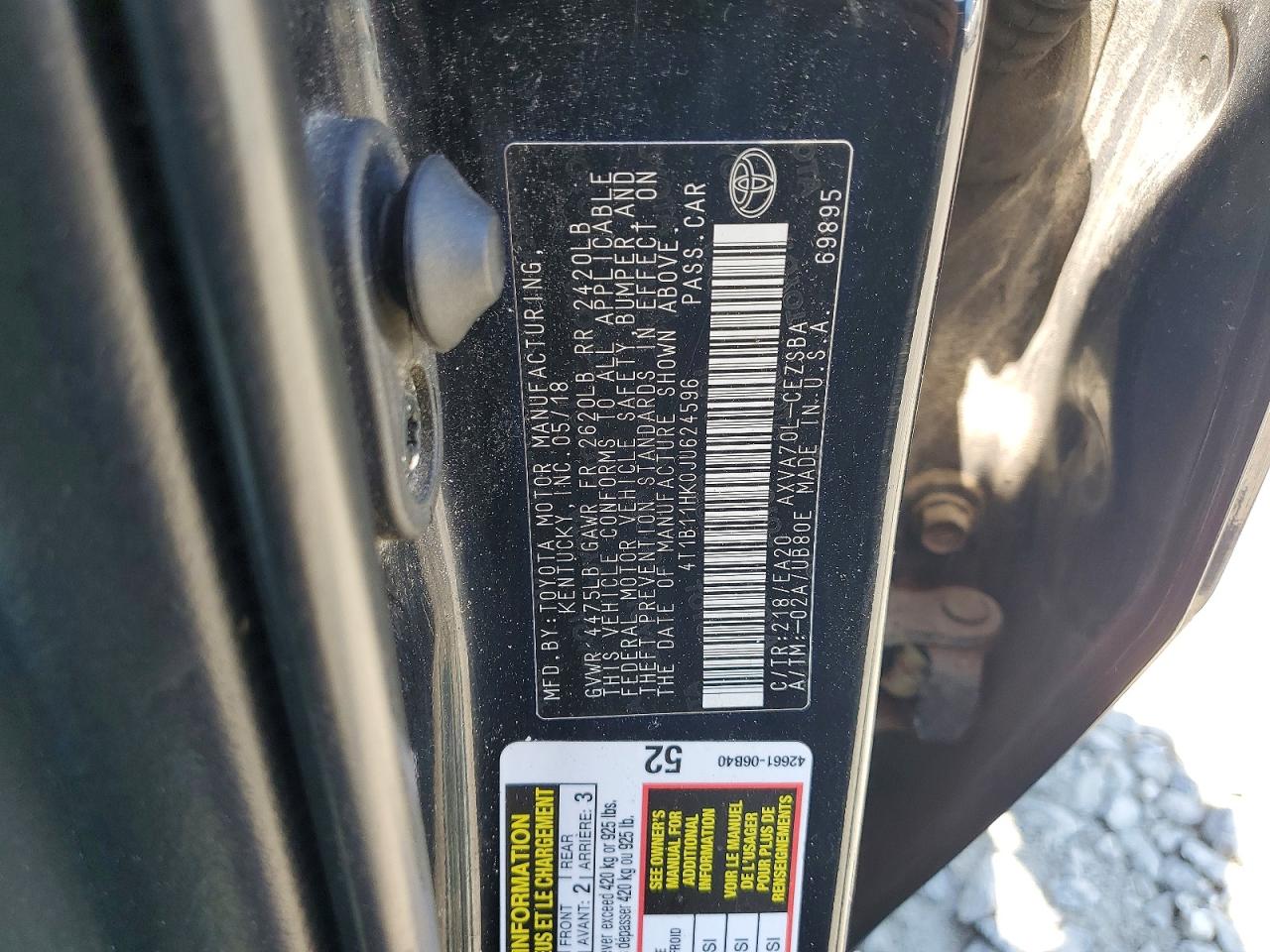 2018 TOYOTA CAMRY