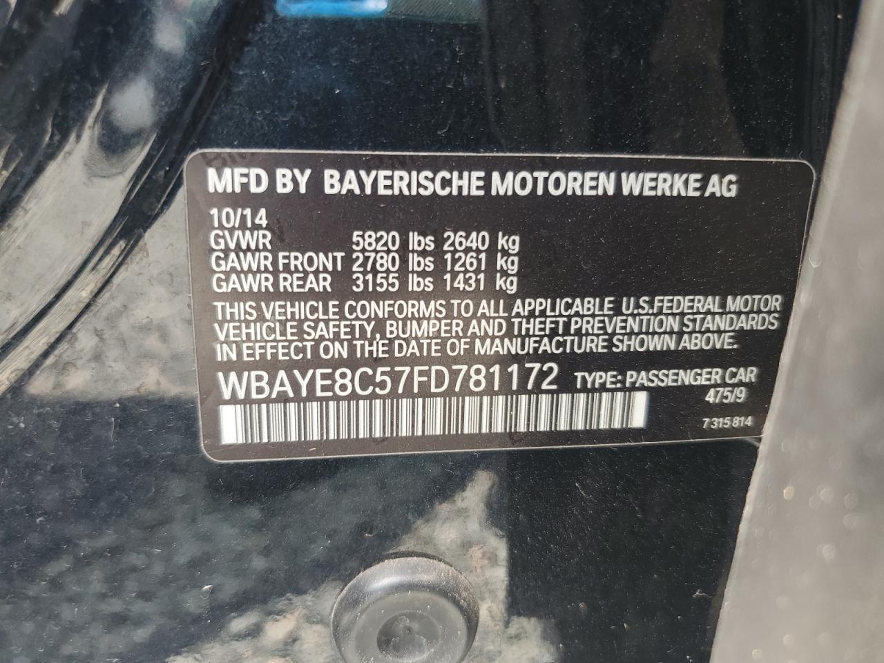 2015 BMW 7 SERIES