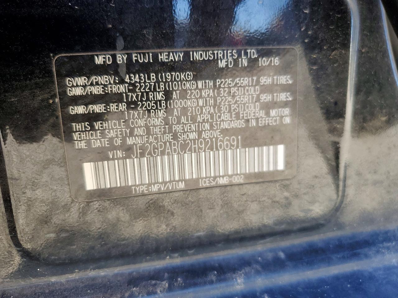 2017 SUBARU CROSSTREK