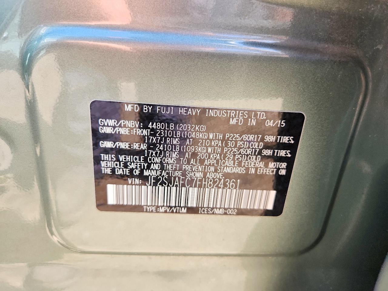 2015 SUBARU FORESTER