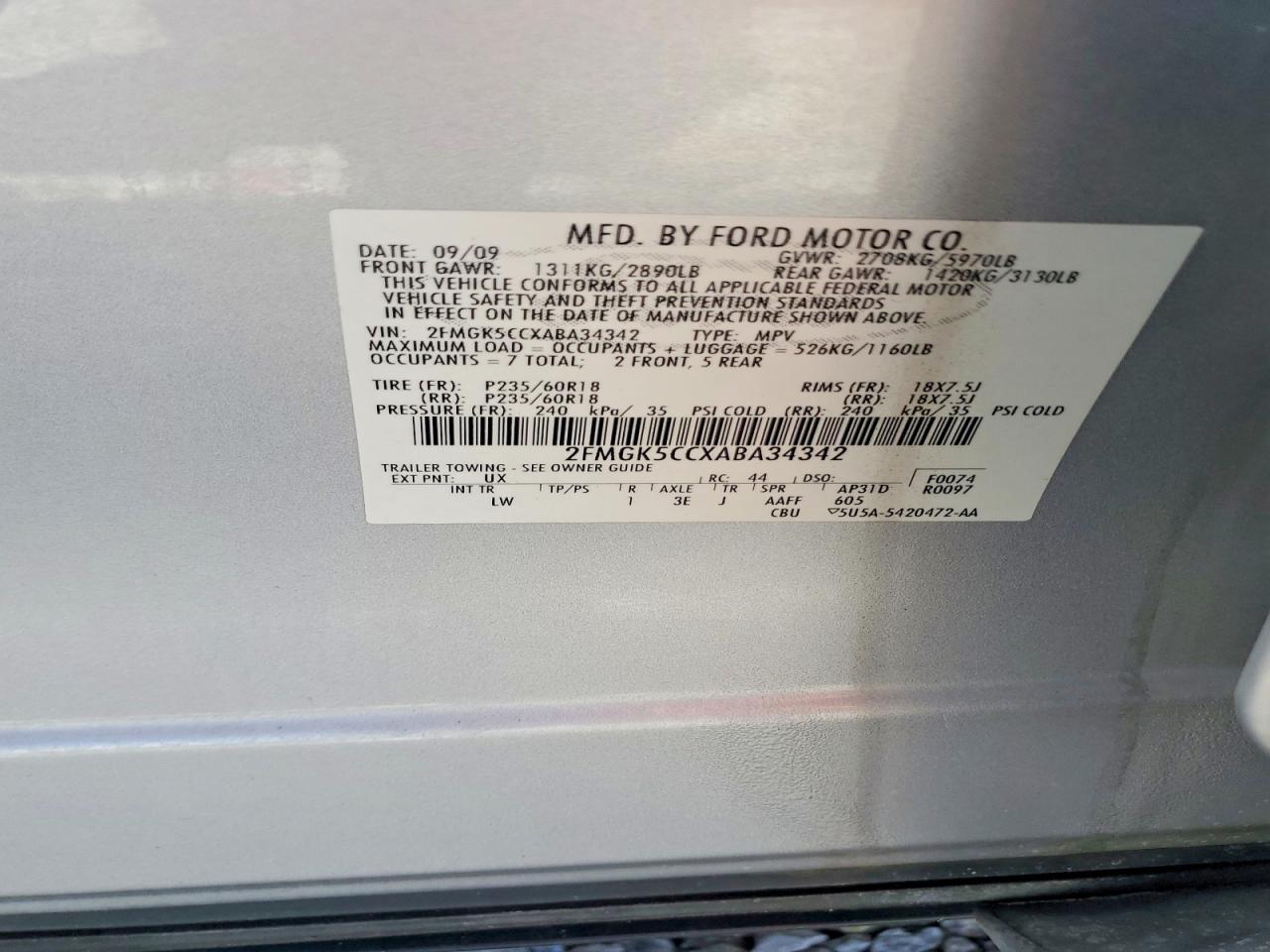 2010 FORD FLEX