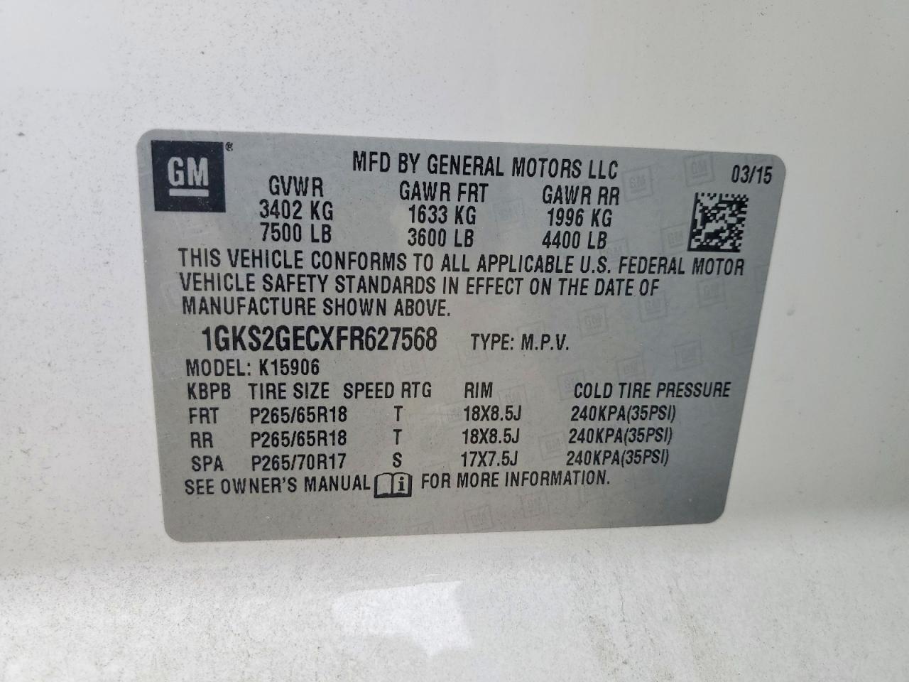 2015 GMC YUKON
