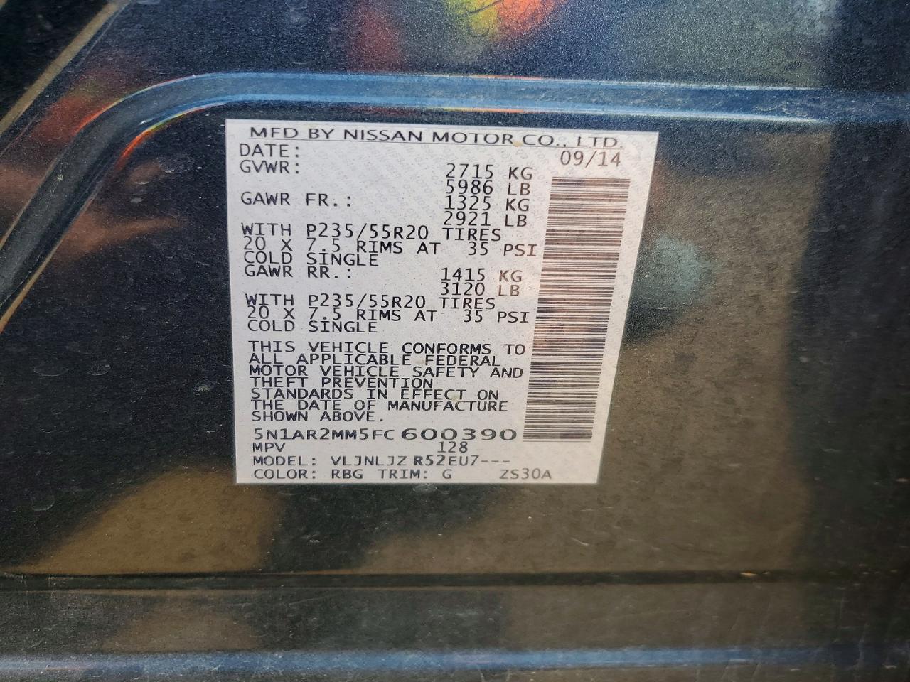 2015 NISSAN PATHFINDER
