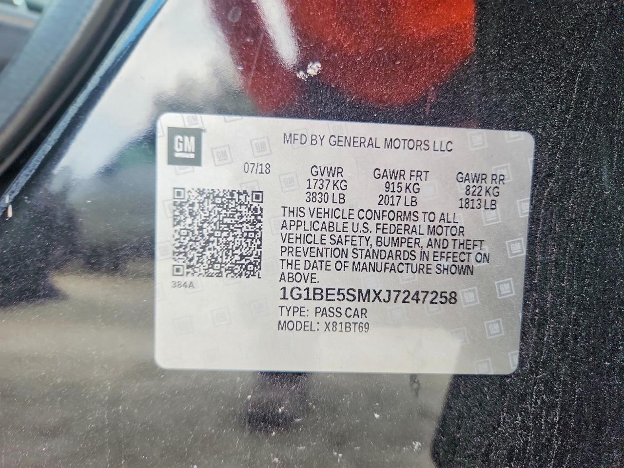 2018 CHEVROLET CRUZE