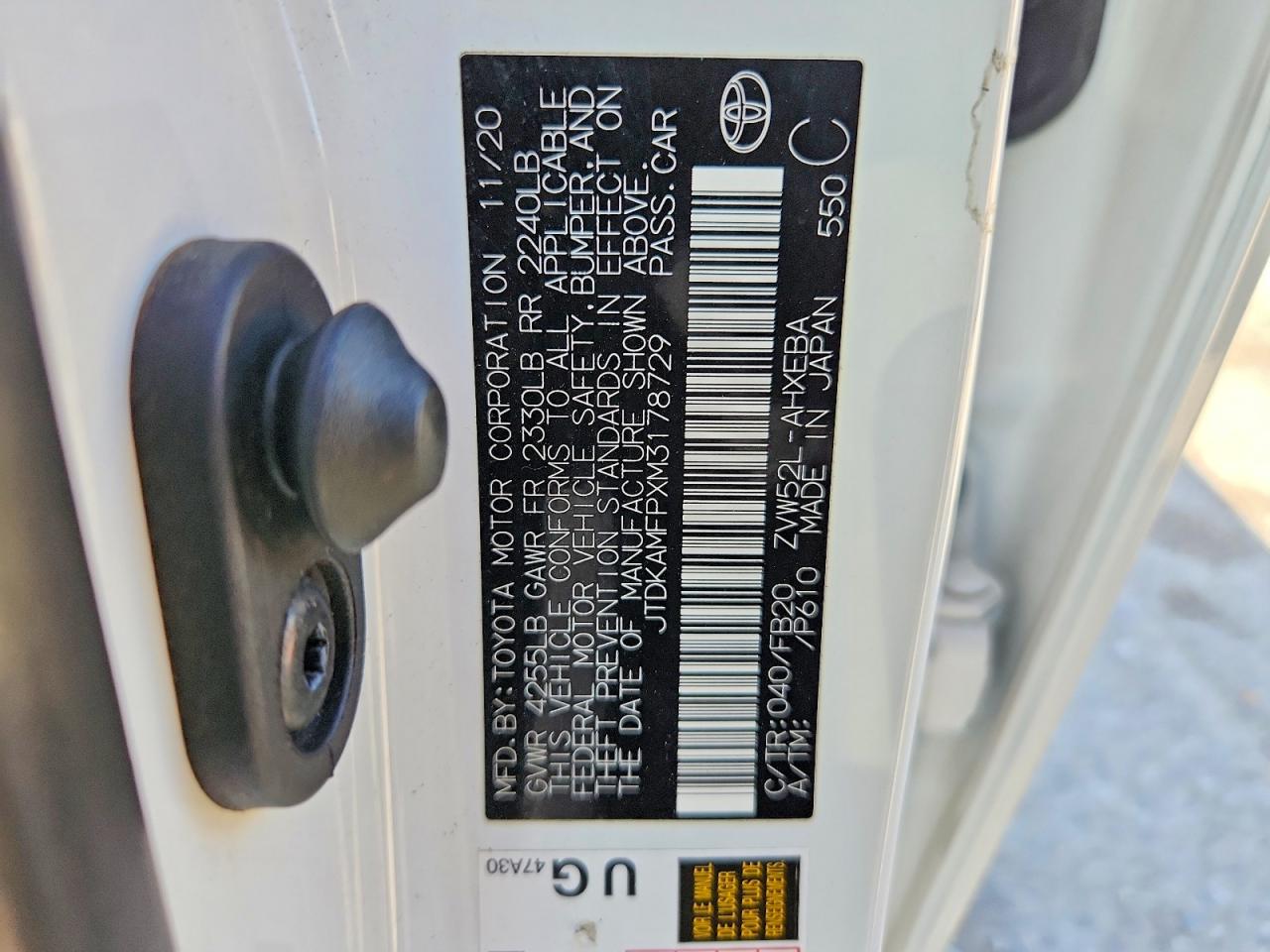 2021 TOYOTA PRIUS