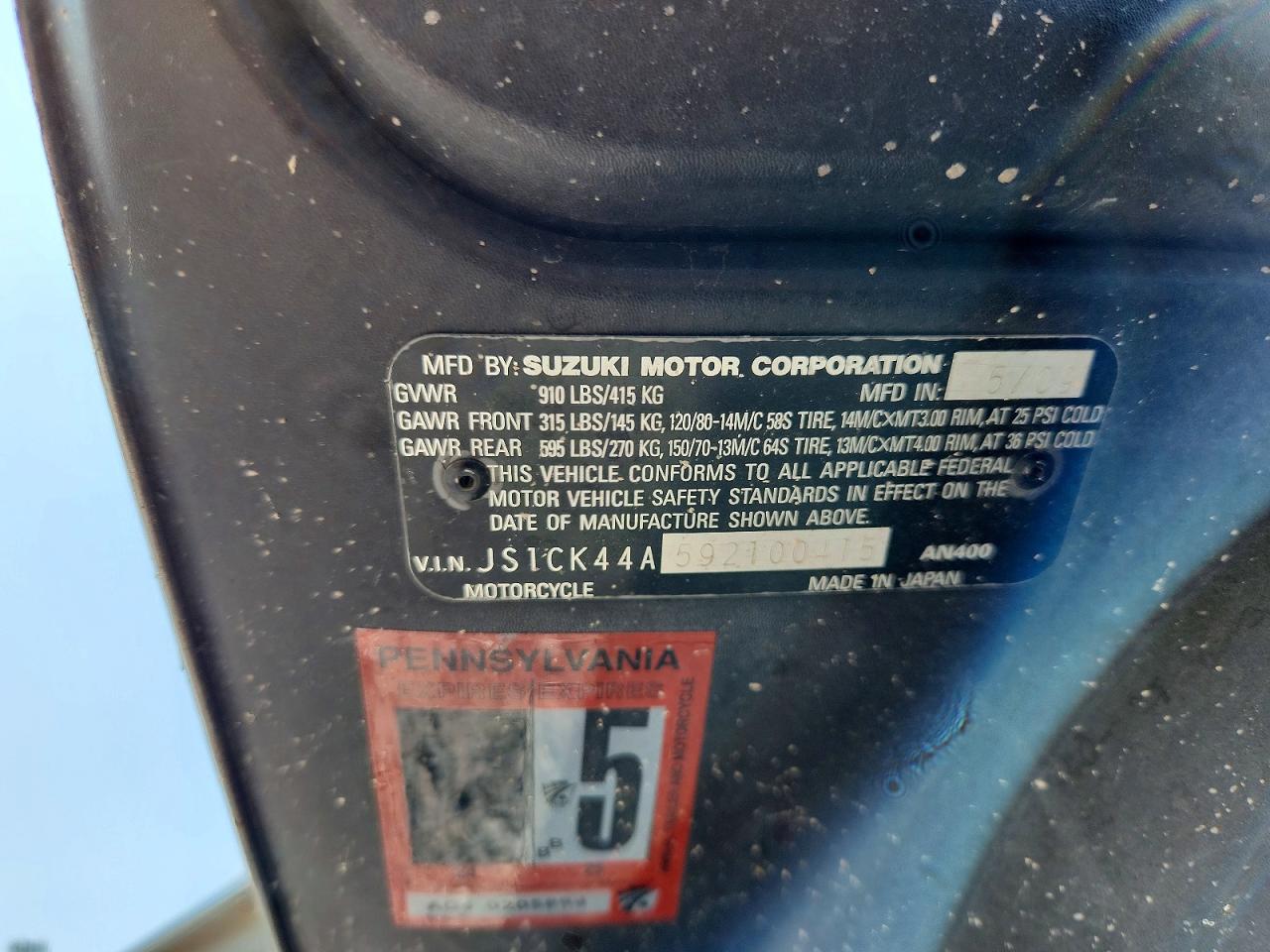 2009 SUZUKI SCOOTER