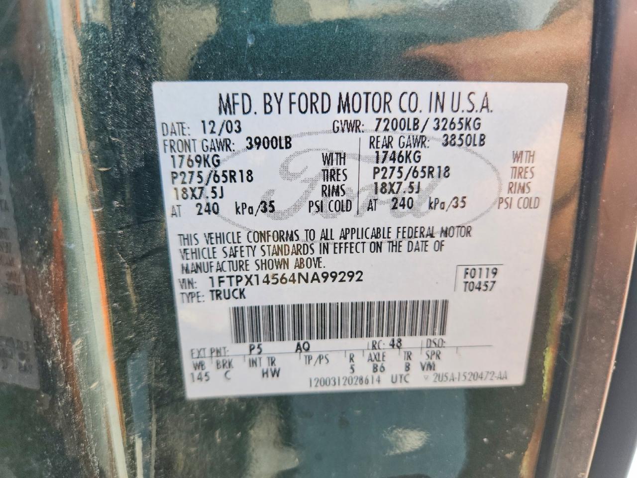 2004 FORD F150