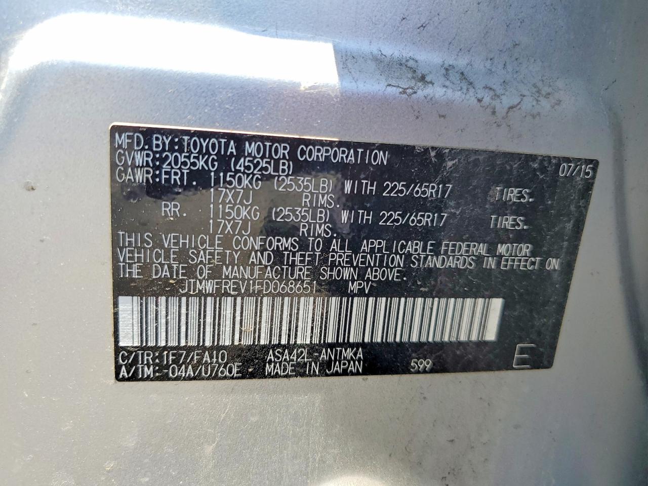 2015 TOYOTA RAV4