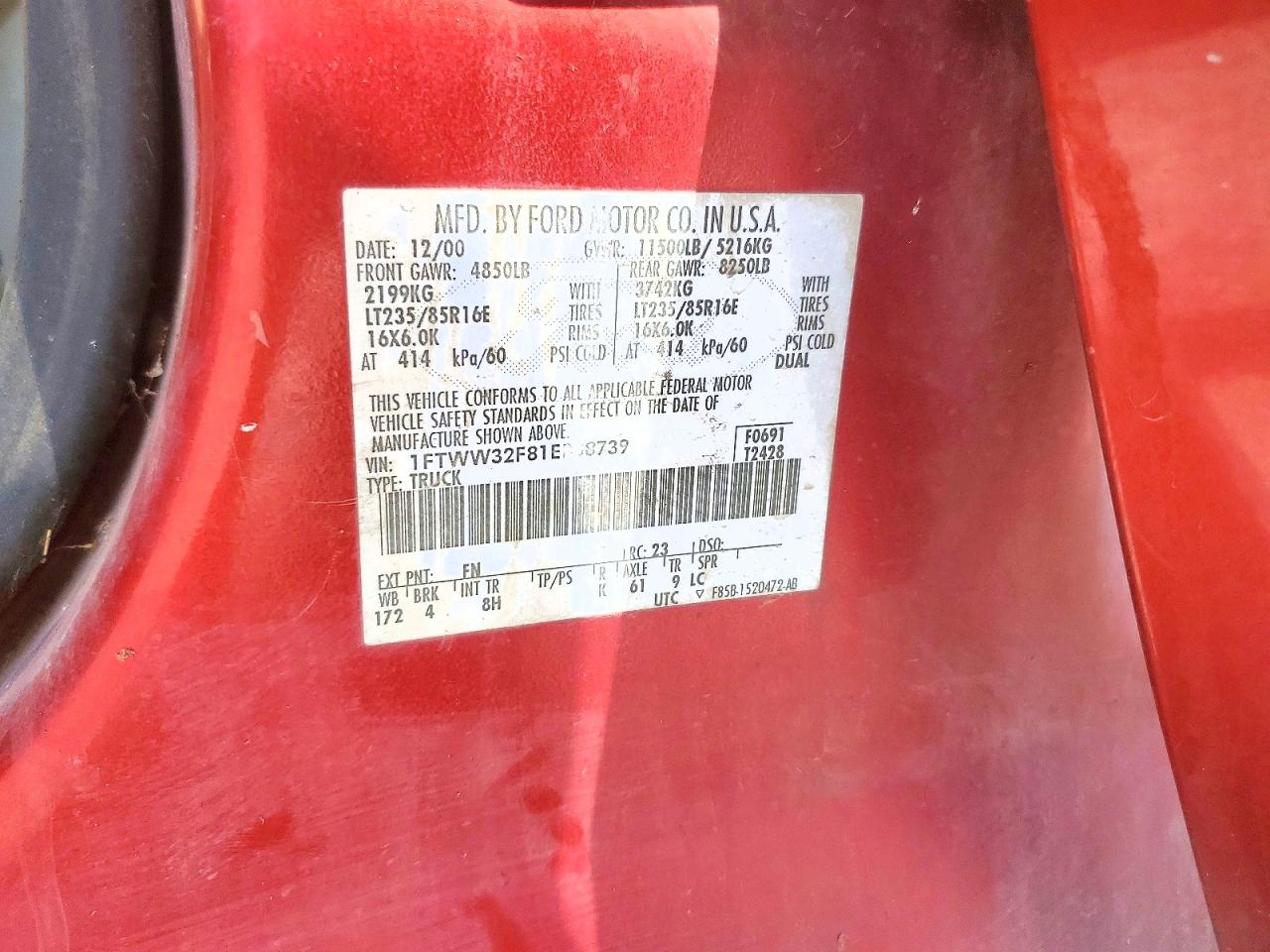 2001 FORD F350