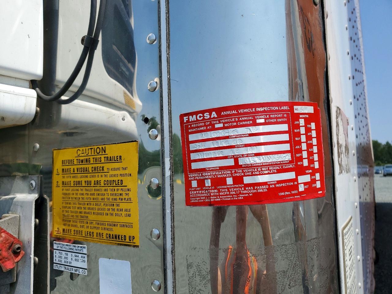 2013 UTILITY TRAILER MANUFACTURE TRAILER