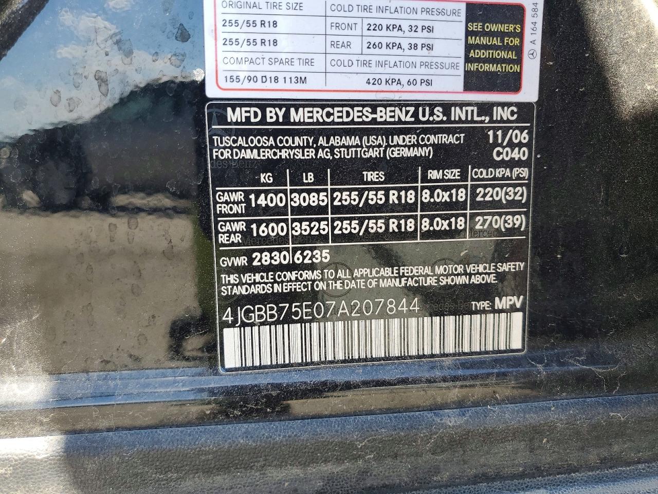 2007 MERCEDES-BENZ M-CLASS