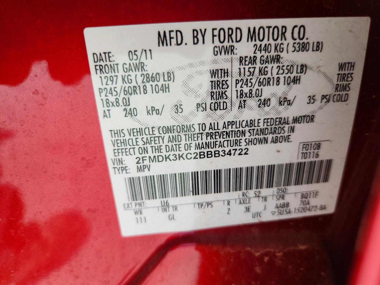 2011 FORD EDGE