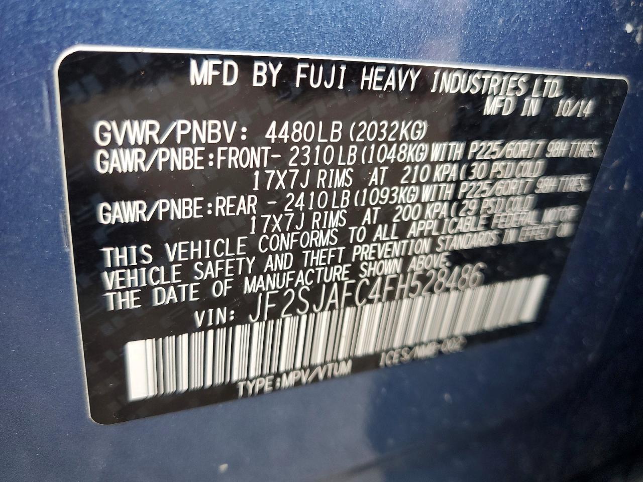 2015 SUBARU FORESTER