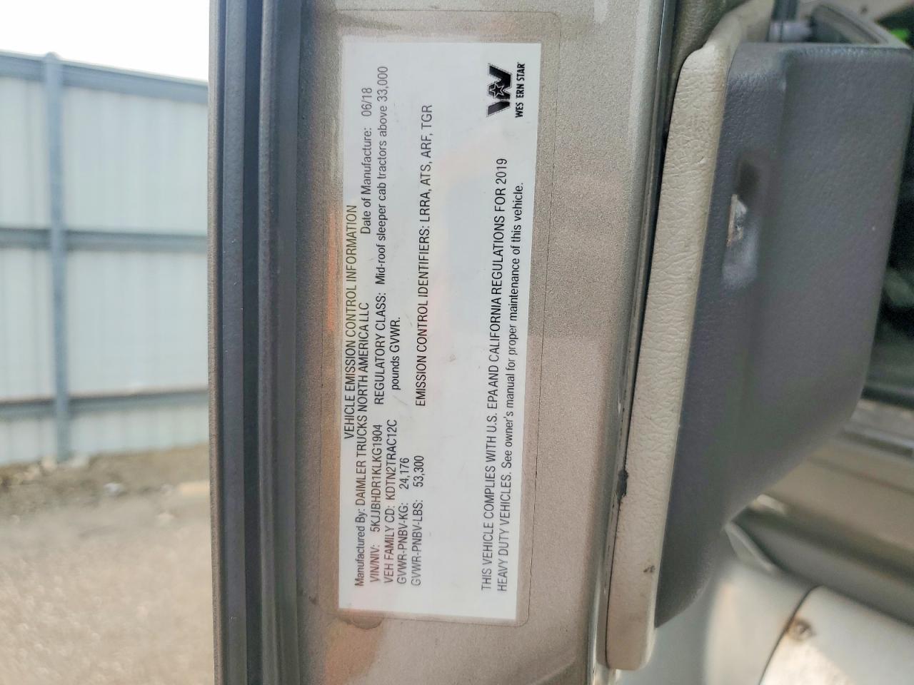 2019 WESTERN STAR/AUTO CAR ALL OTHER