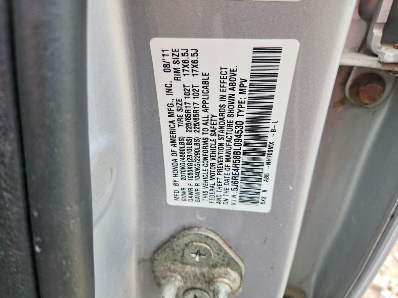 2011 HONDA CRV