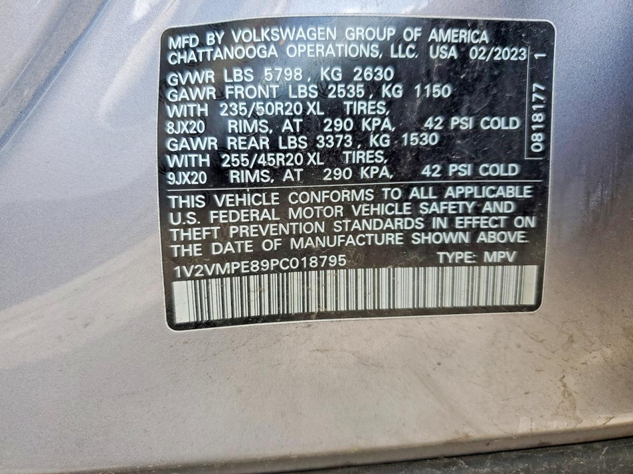 2023 VOLKSWAGEN ALL OTHER