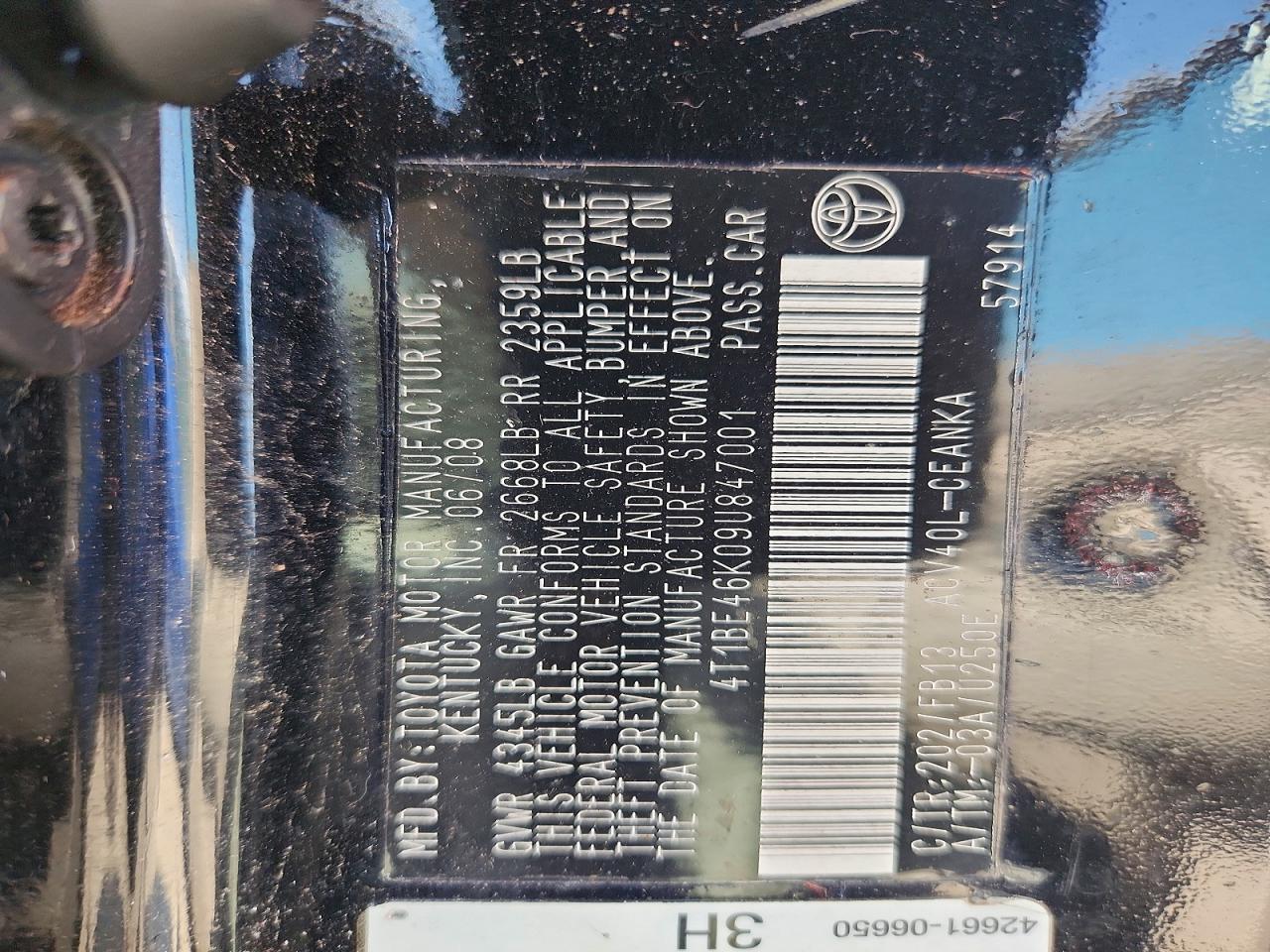 2009 TOYOTA CAMRY