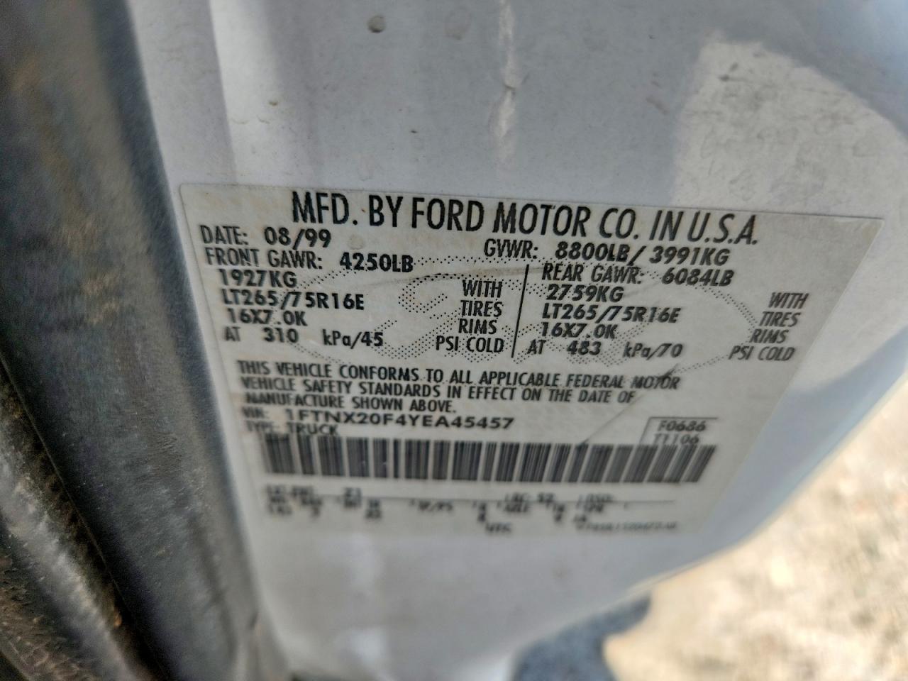 2000 FORD F250