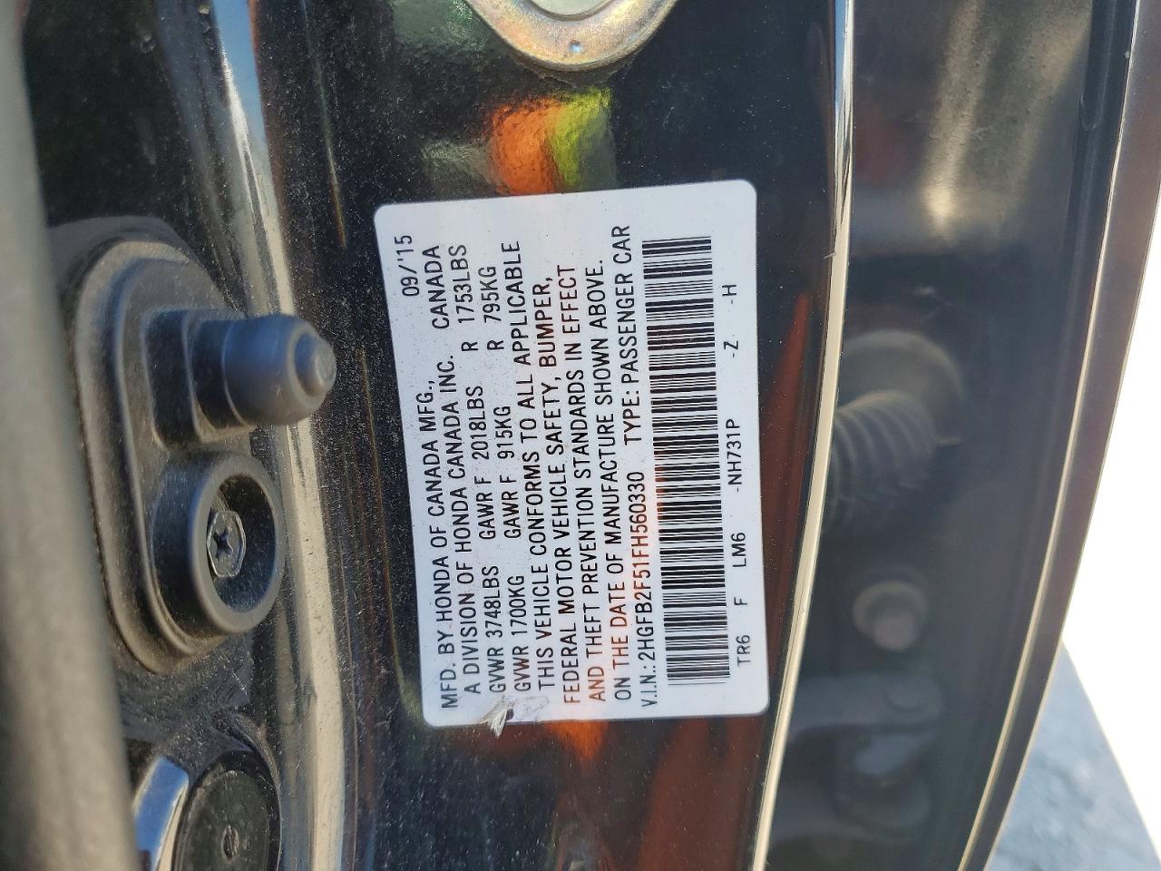 2015 HONDA CIVIC