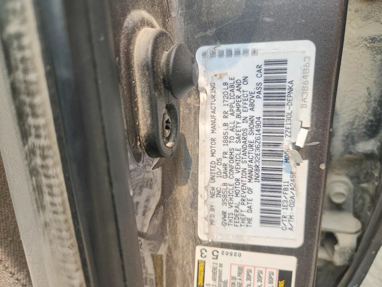 2006 TOYOTA COROLLA