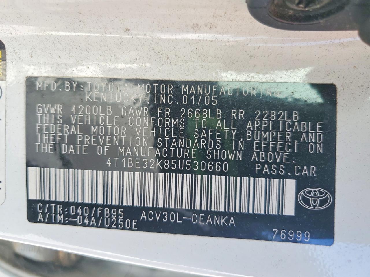 2005 TOYOTA CAMRY