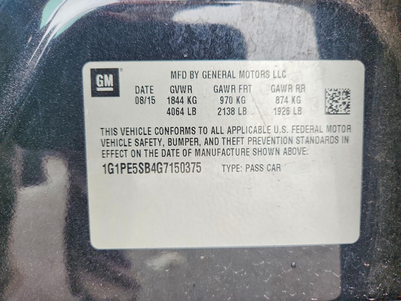 2016 CHEVROLET CRUZE