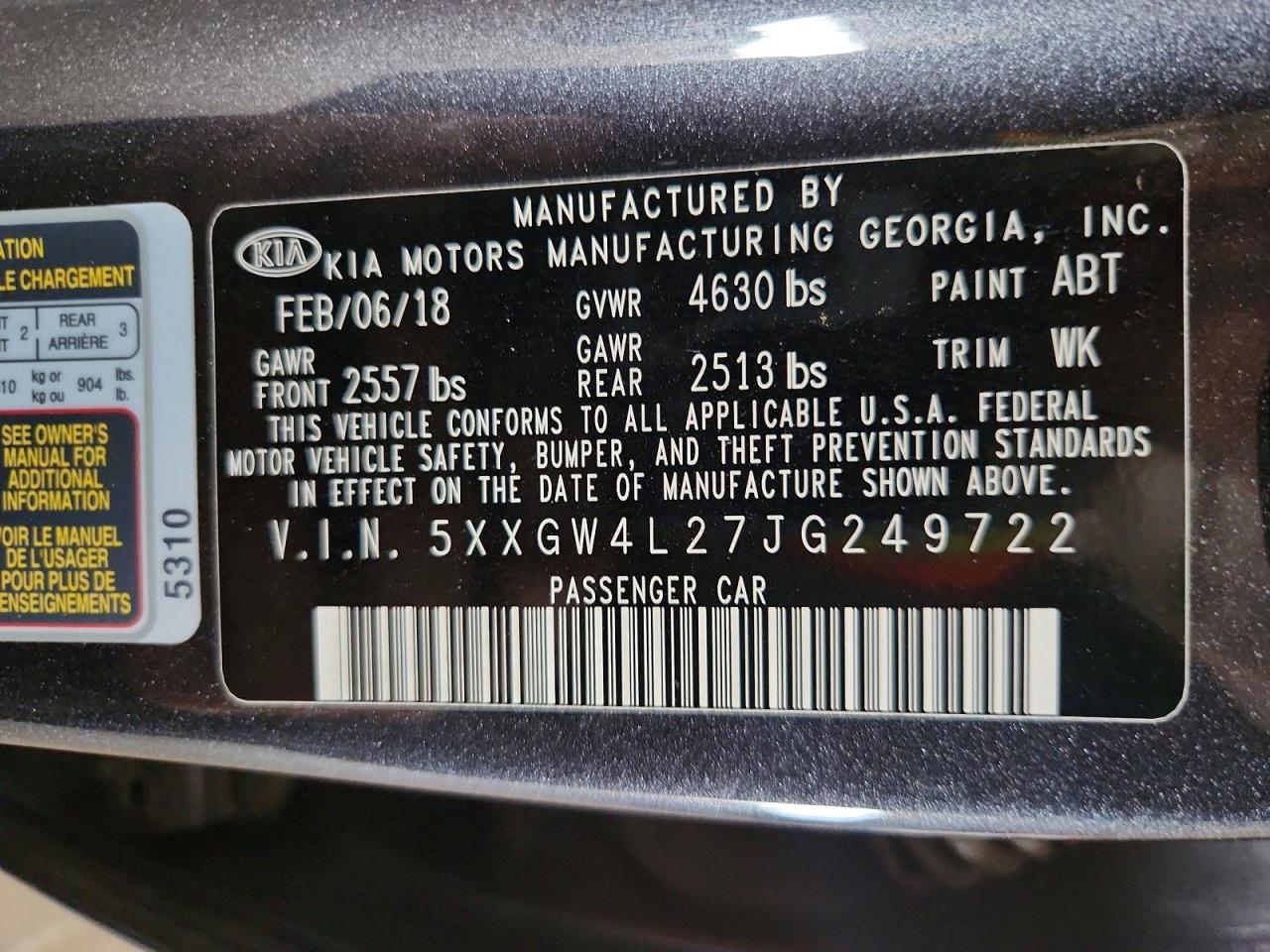 2018 KIA OPTIMA