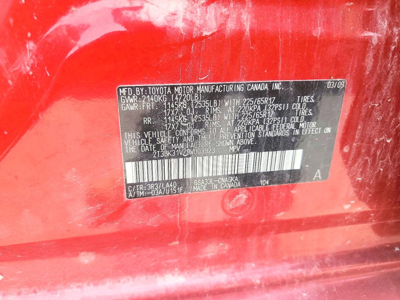 2009 TOYOTA RAV4