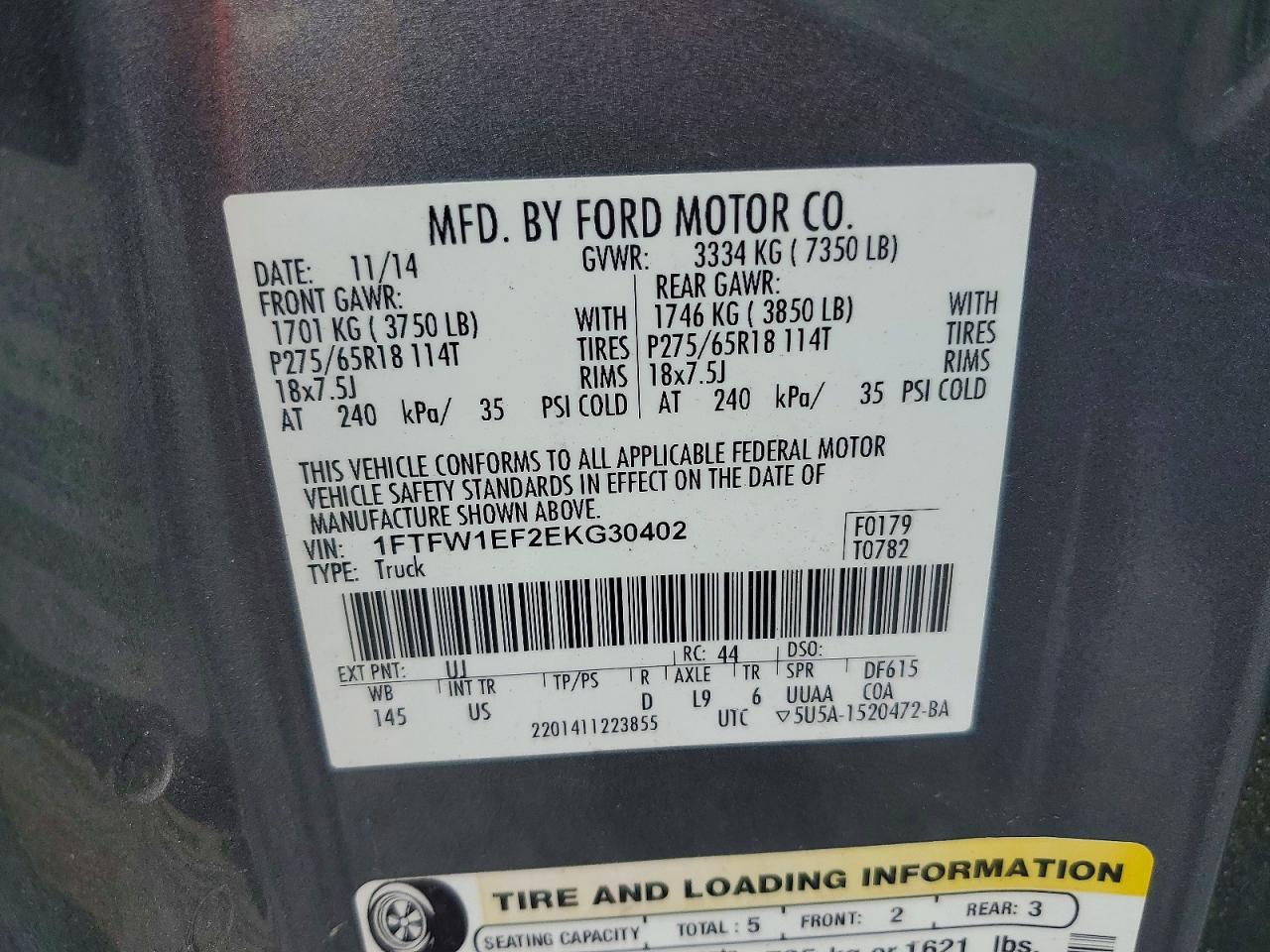 2014 FORD F150