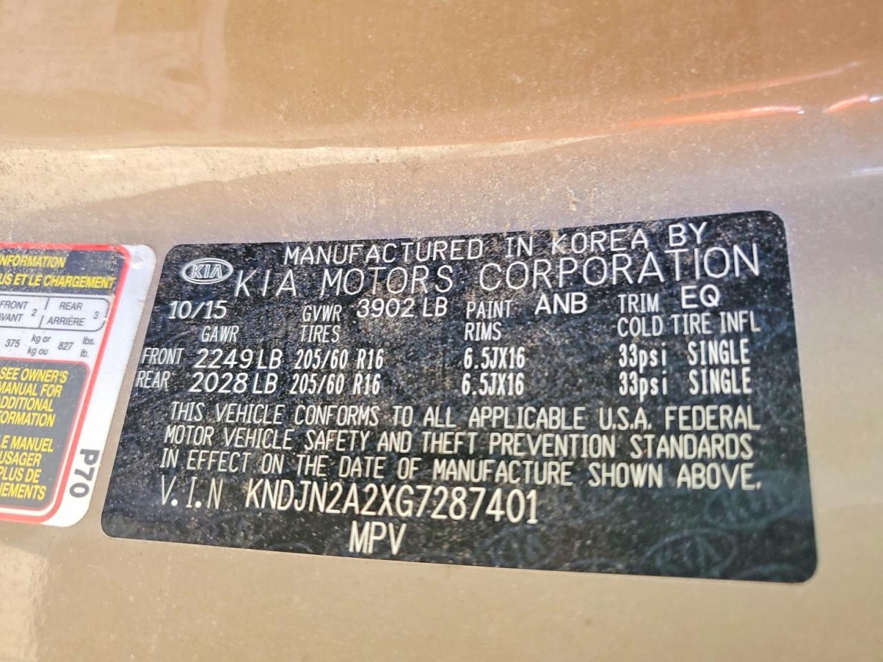 2016 KIA SOUL