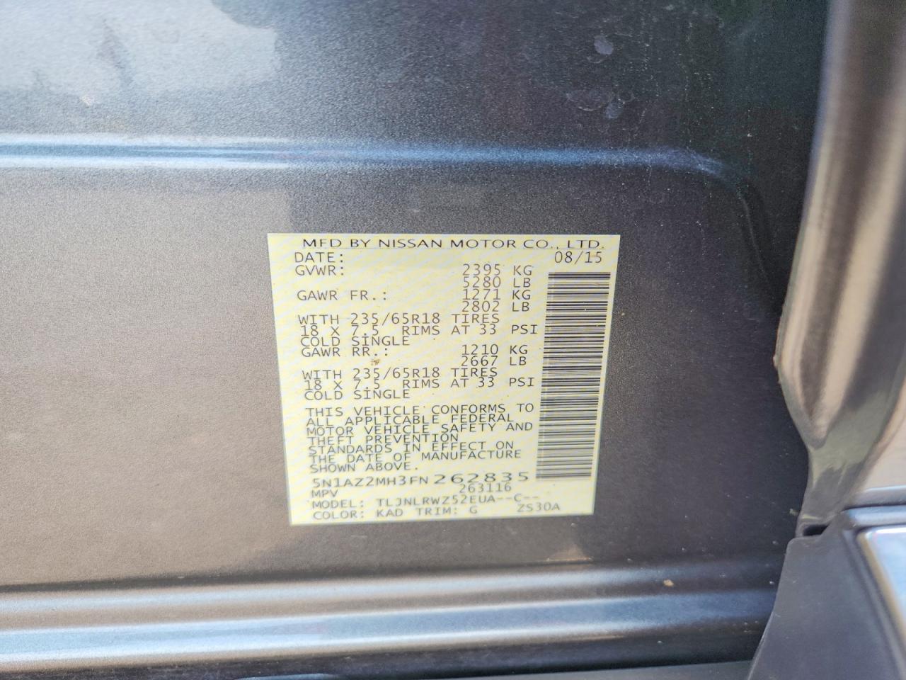 2015 NISSAN MURANO