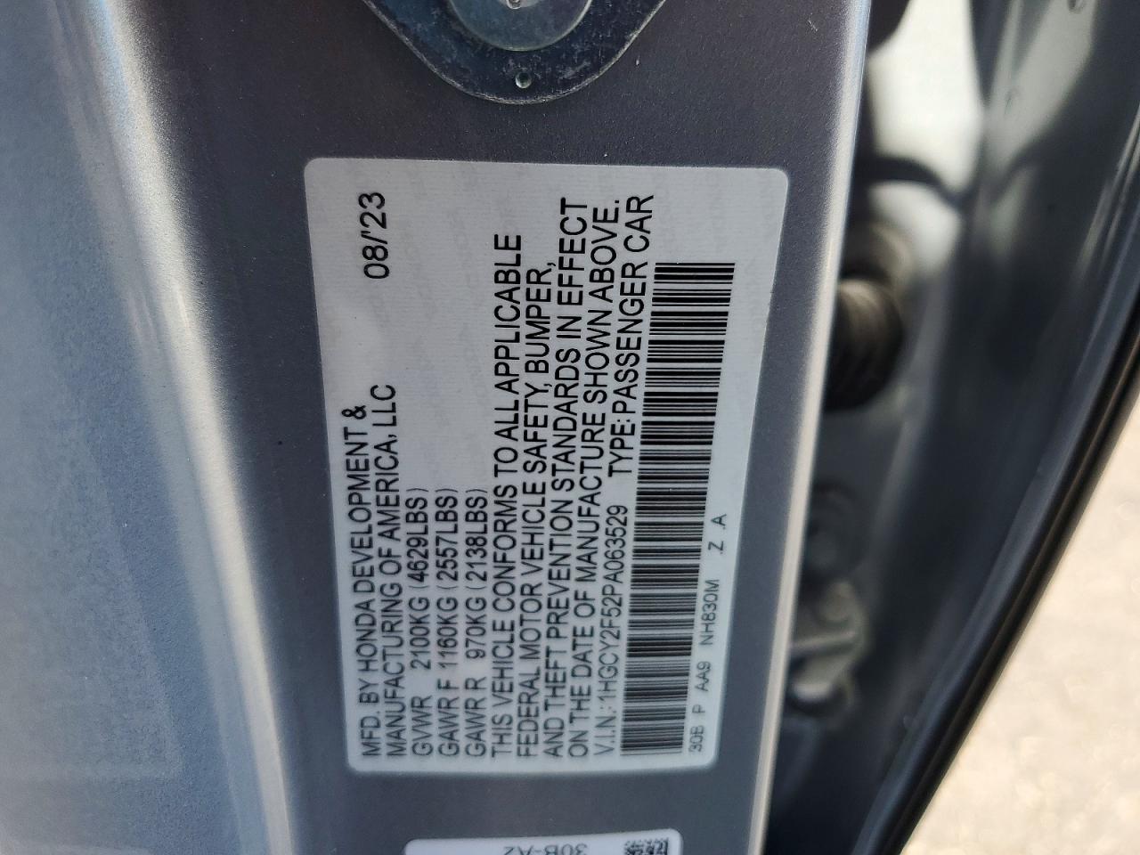 2023 HONDA ACCORD