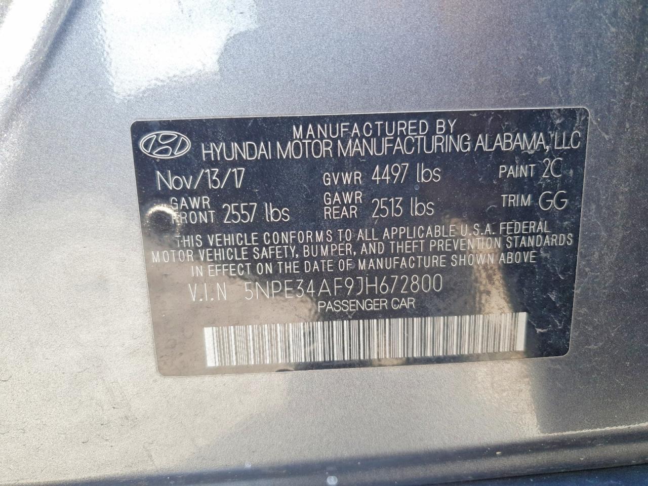 2018 HYUNDAI SONATA