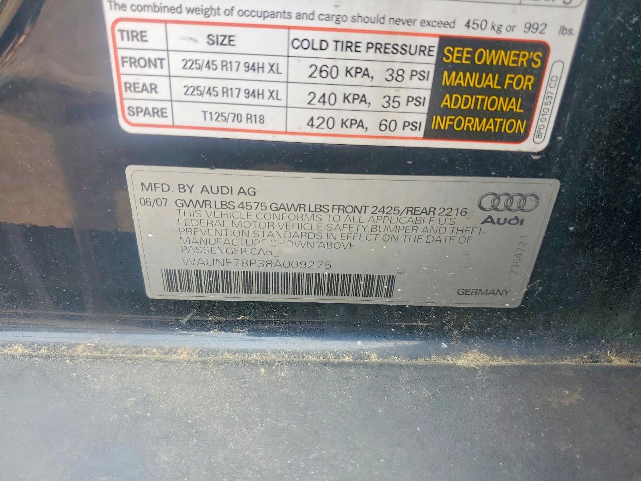 2008 AUDI A3