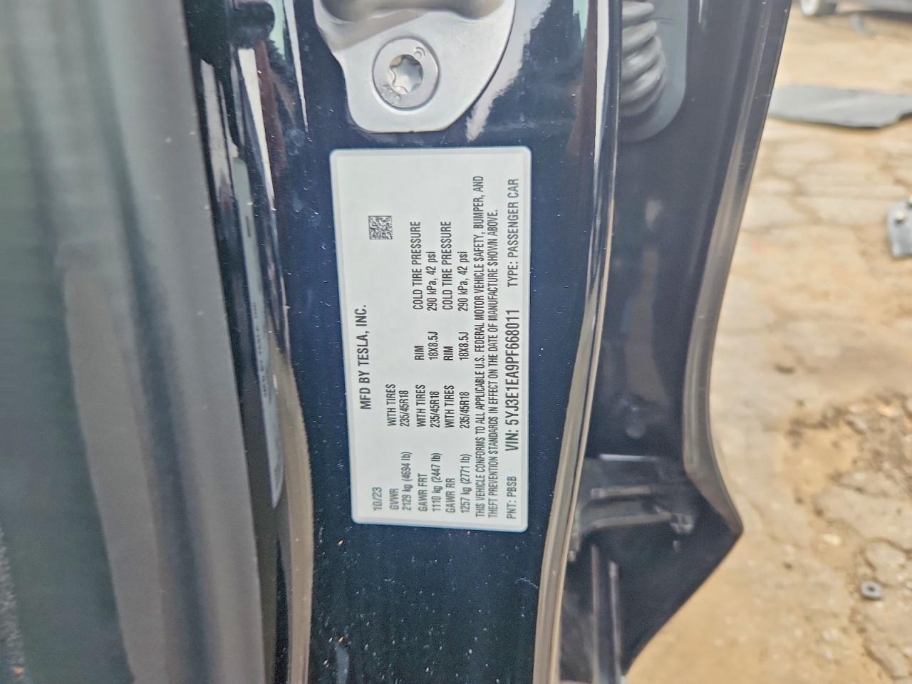 2023 TESLA MODEL 3