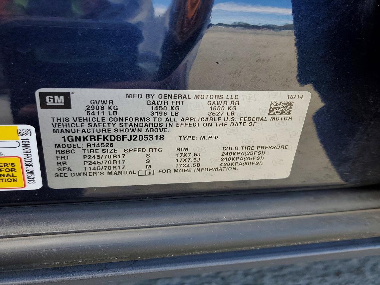 2015 CHEVROLET TRAVERSE
