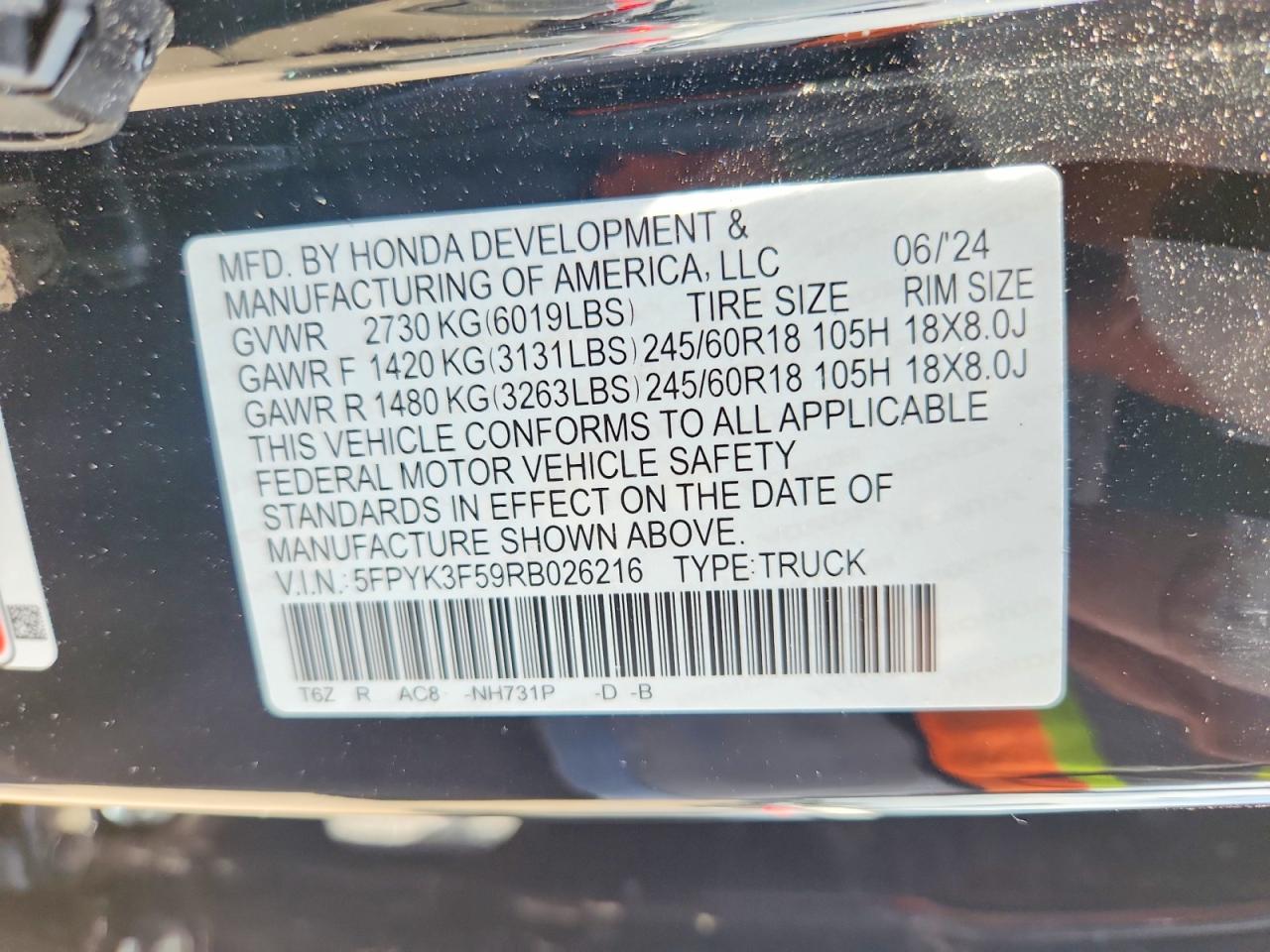 2024 HONDA RIDGELINE