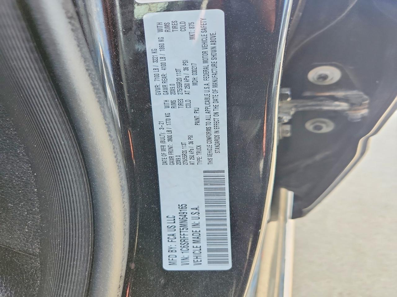 2021 RAM 1500