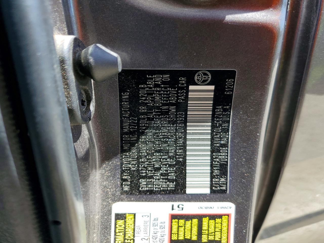 2023 TOYOTA CAMRY