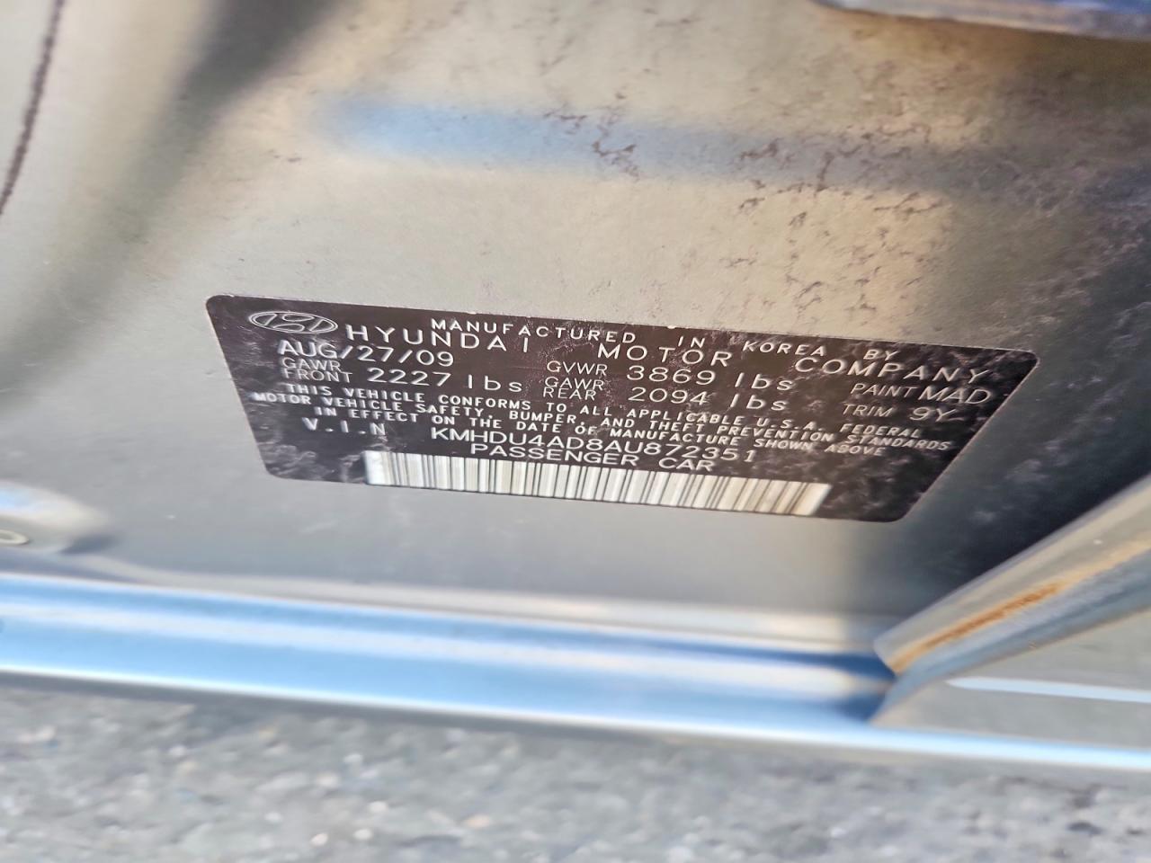 2010 HYUNDAI ELANTRA