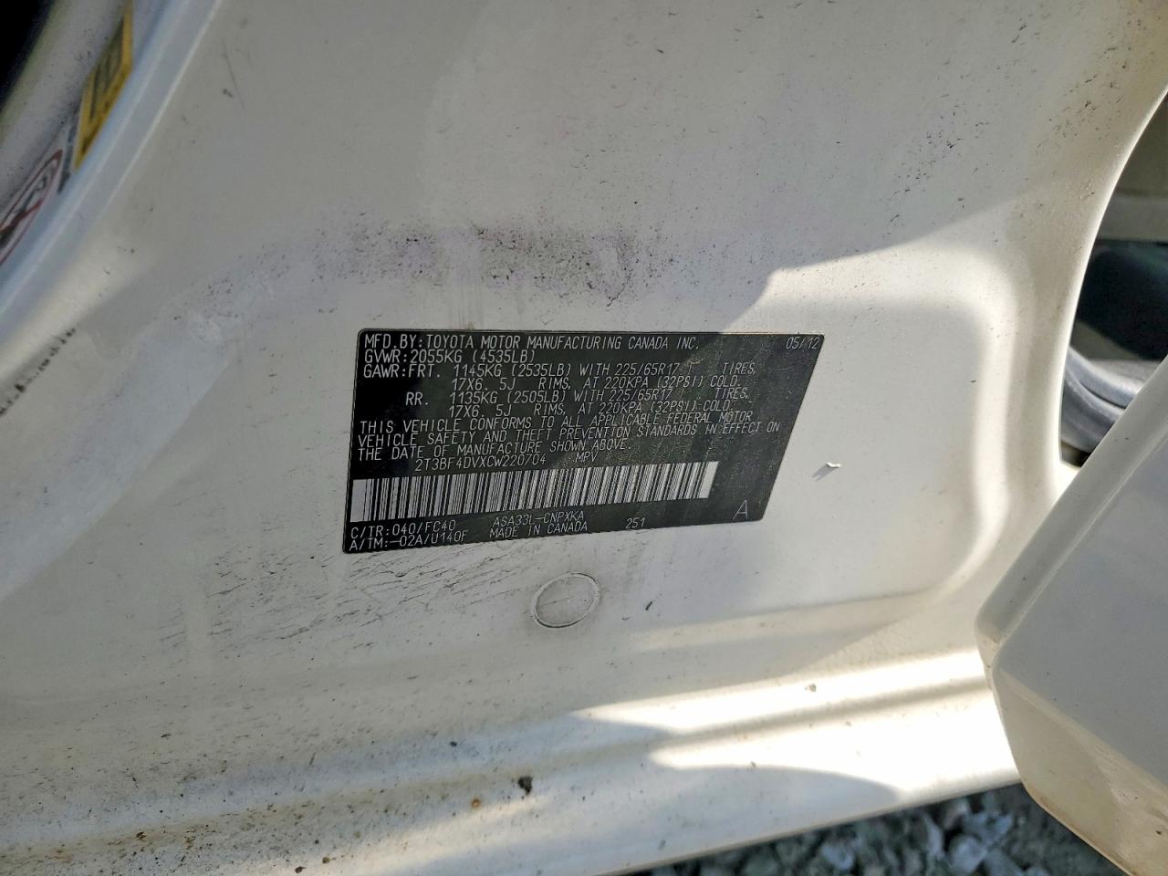 2012 TOYOTA RAV4