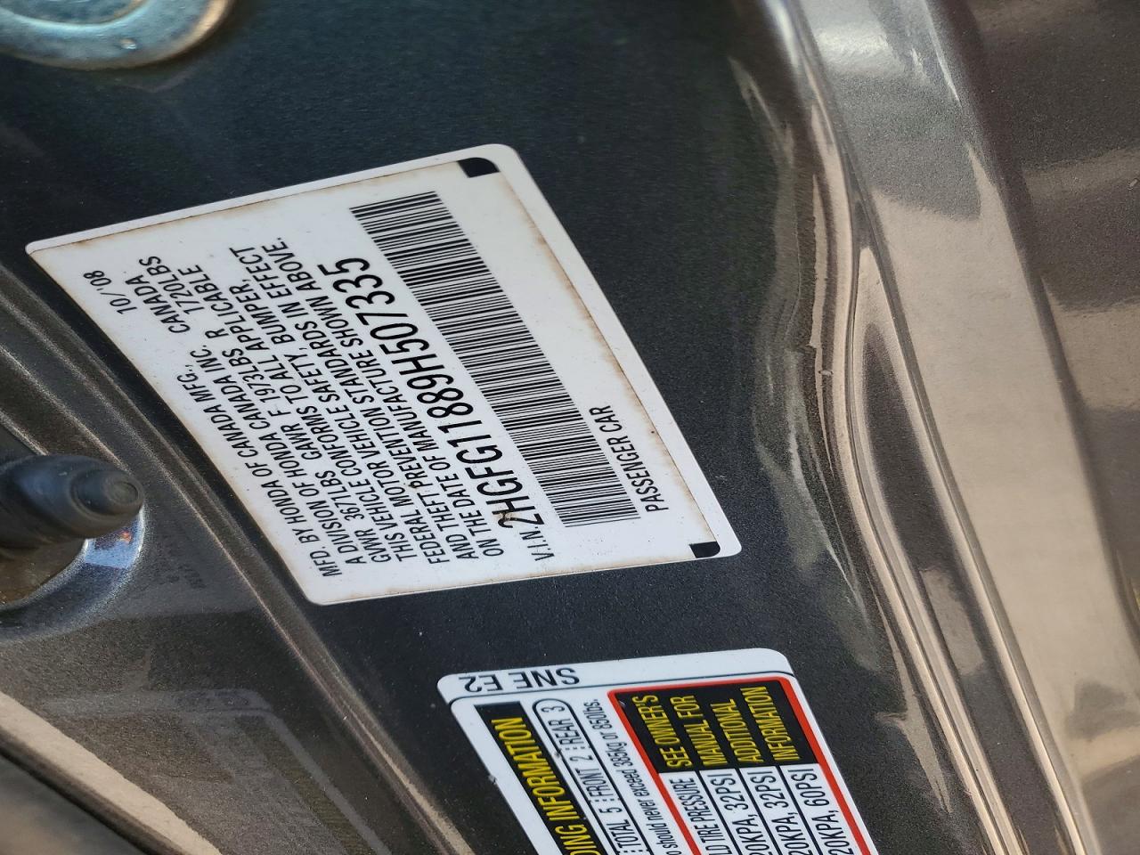 2009 HONDA CIVIC