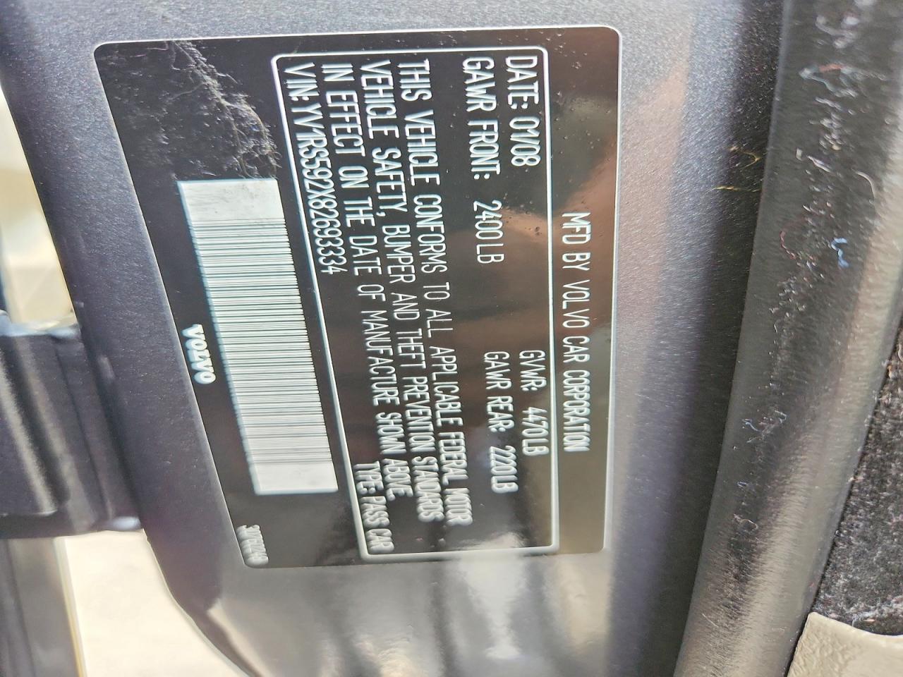 2008 VOLVO S60