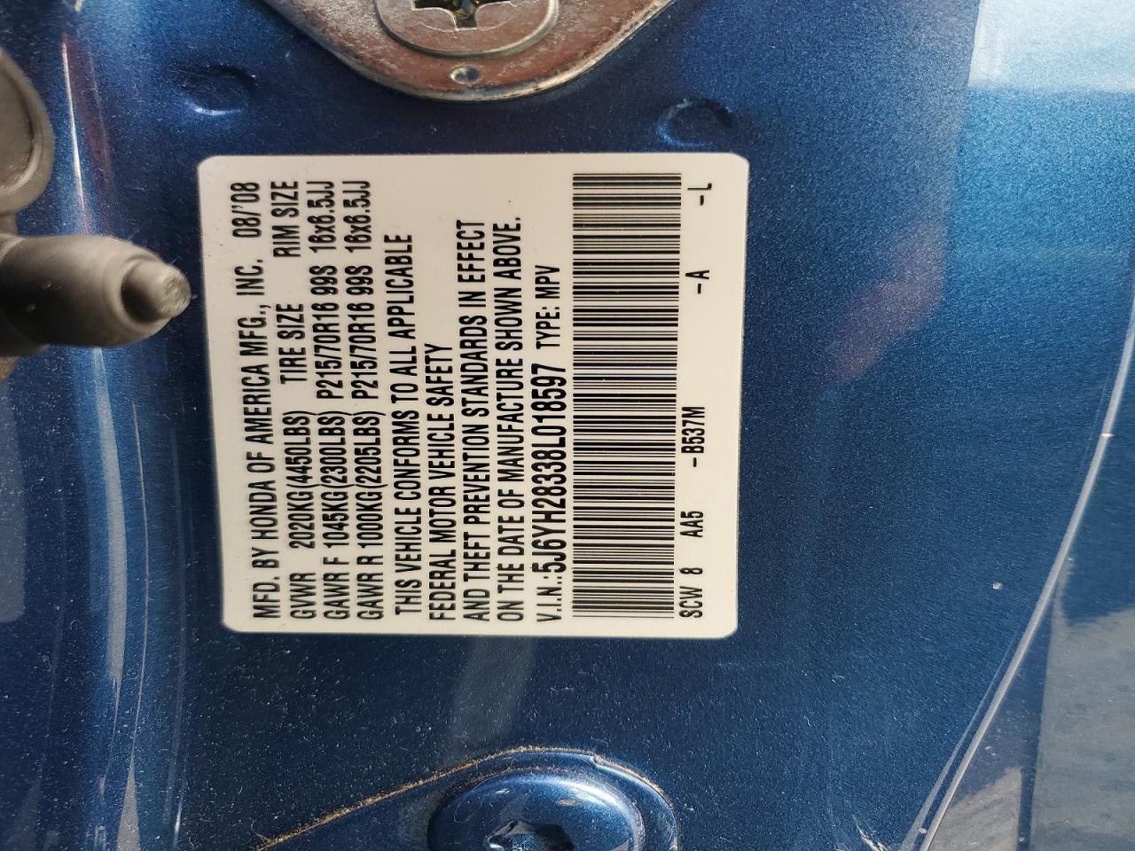 2008 HONDA ELEMENT