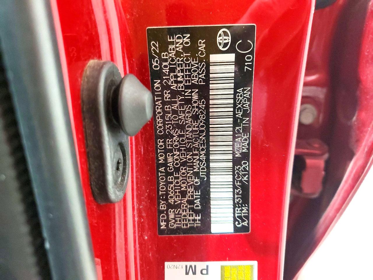 2022 TOYOTA COROLLA