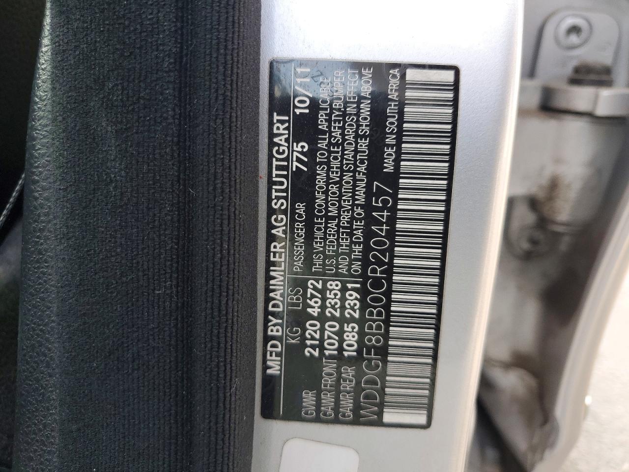 2012 MERCEDES-BENZ C-CLASS