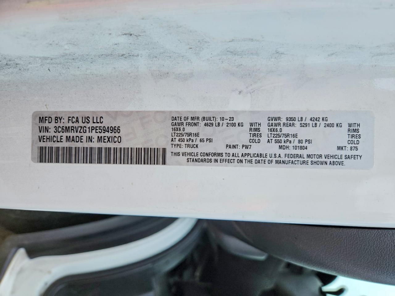 2023 RAM PROMASTER