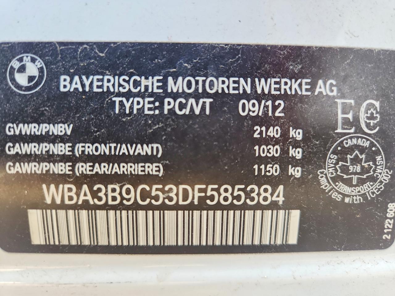 2013 BMW 3 SERIES