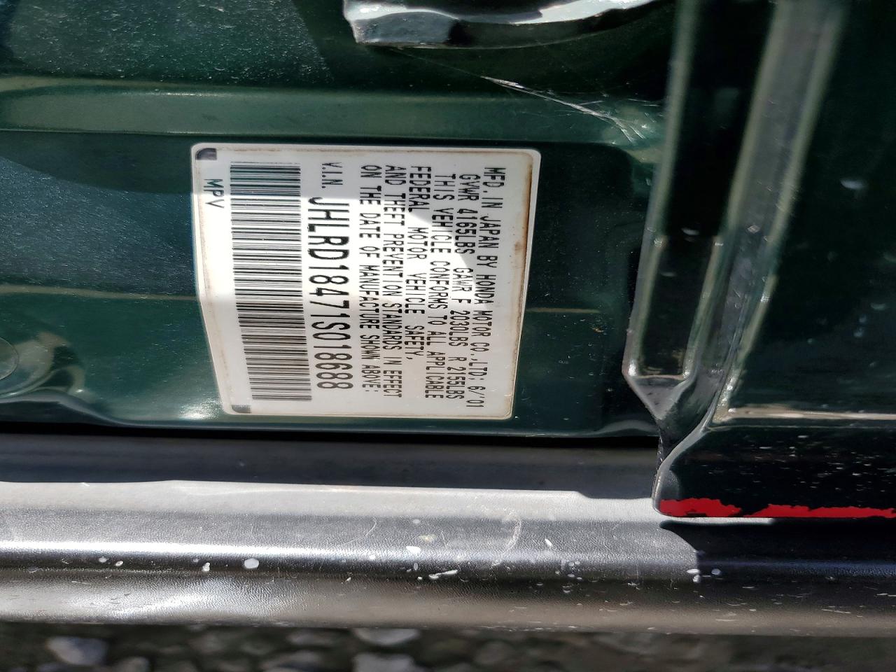 2001 HONDA CRV