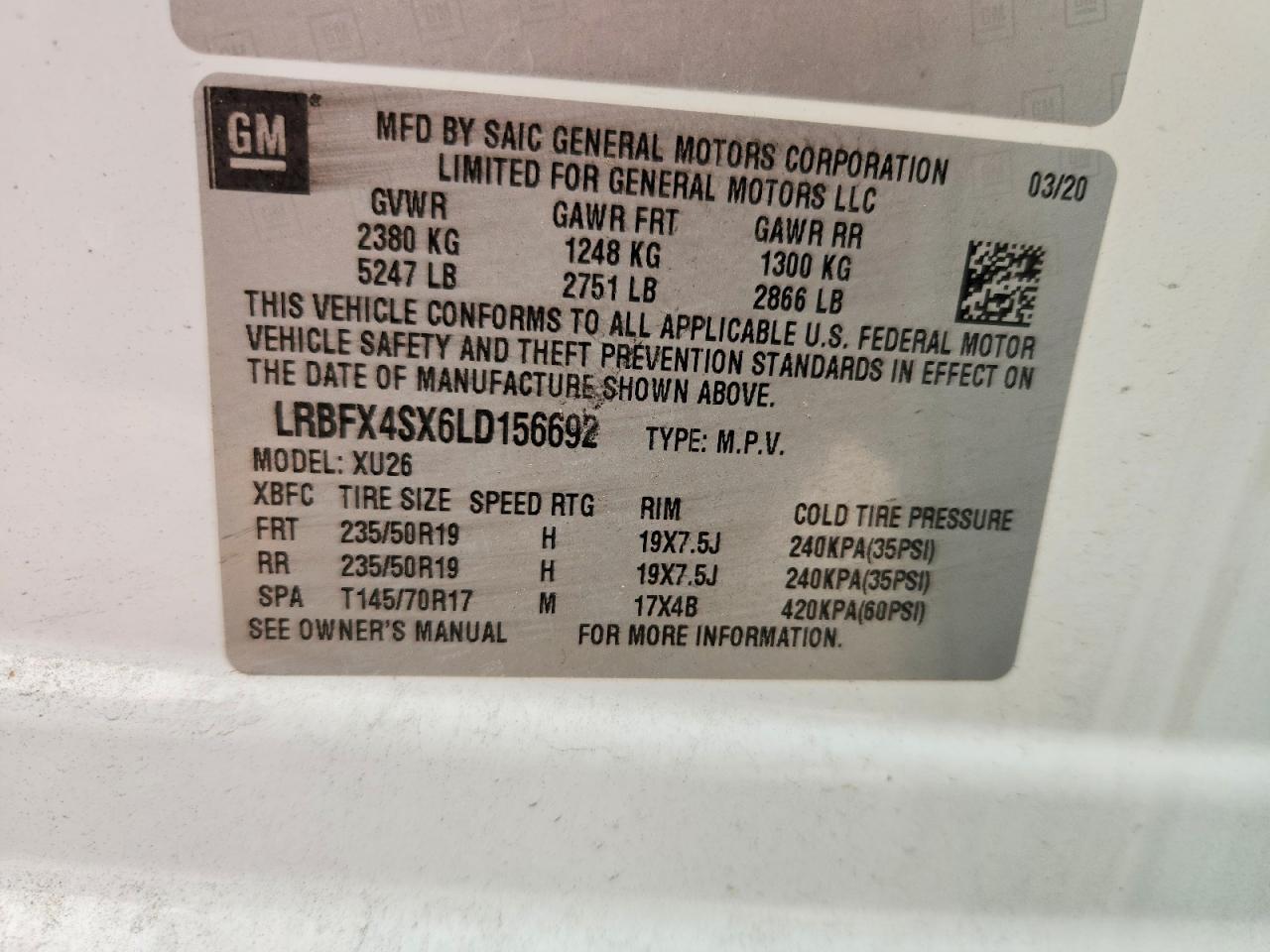 2020 BUICK ENVISION